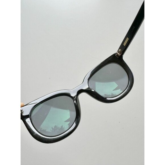 DEREK LAM Lore Black Acetate Plastic Full Frame Cat Eye Sunglasses - Picture 10 of 16